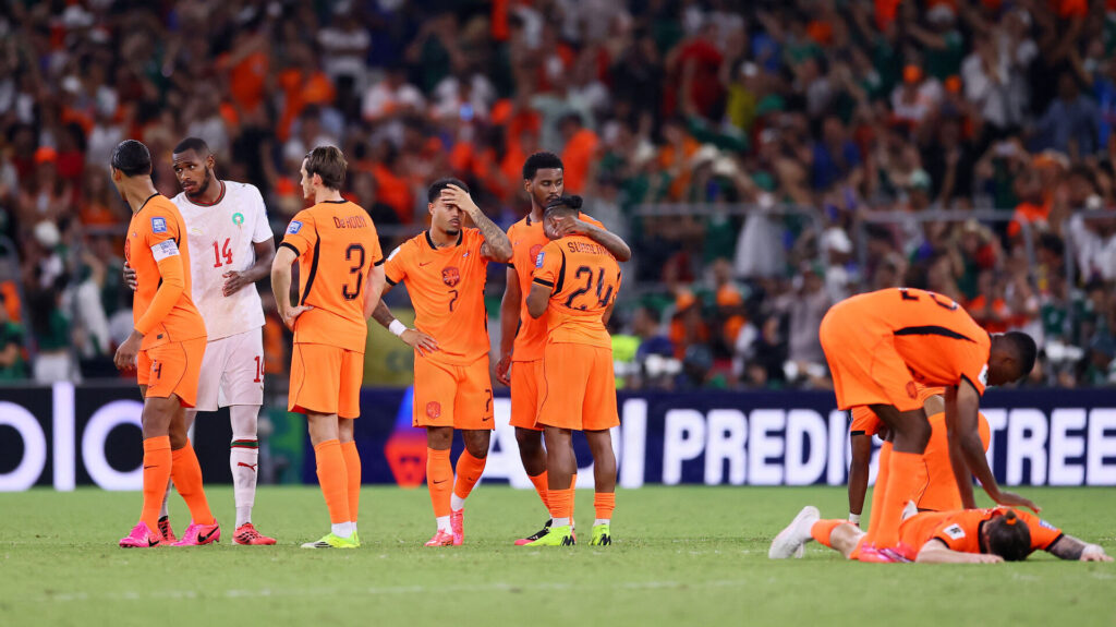 Holland-spillerne ærgrer sig