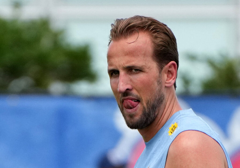 Harry Kane til træning under VM-forberedelserne, 2. juni 2026