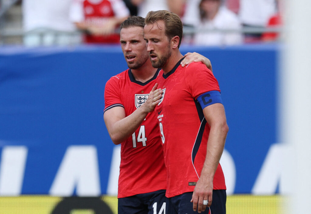 Harry Kane under en kamp mod New Zealand.