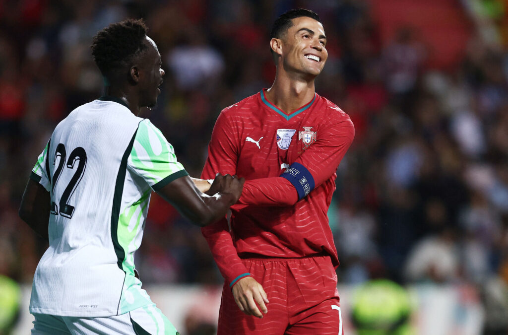 Ronaldo under Portugals kamp mod Nigeria.
