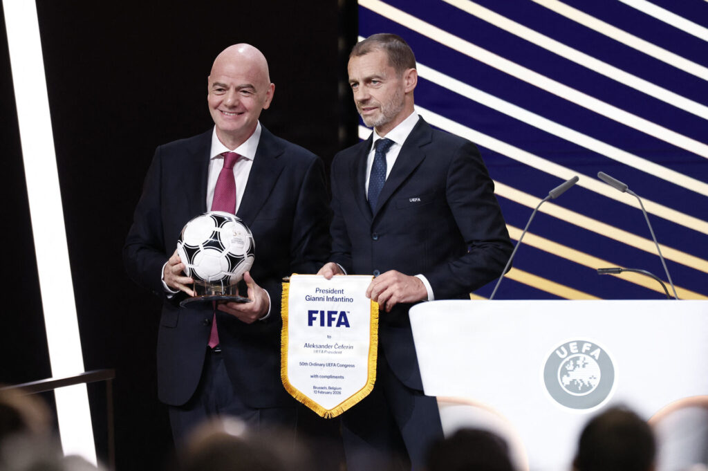 Gianni Infantino og Aleksander Ceferin.