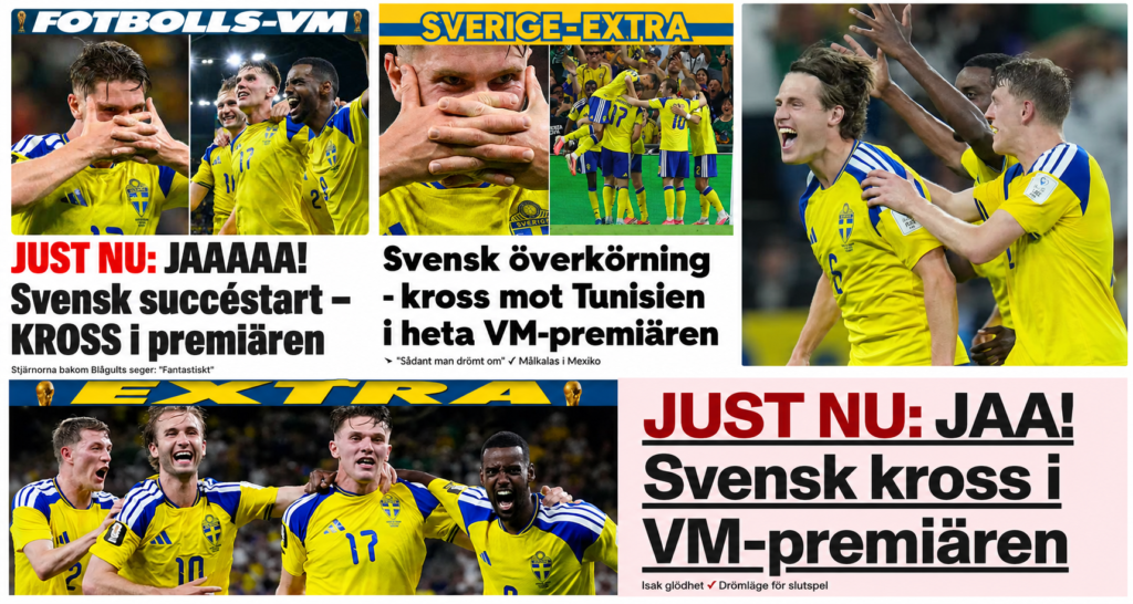 Svenske avisers forsider