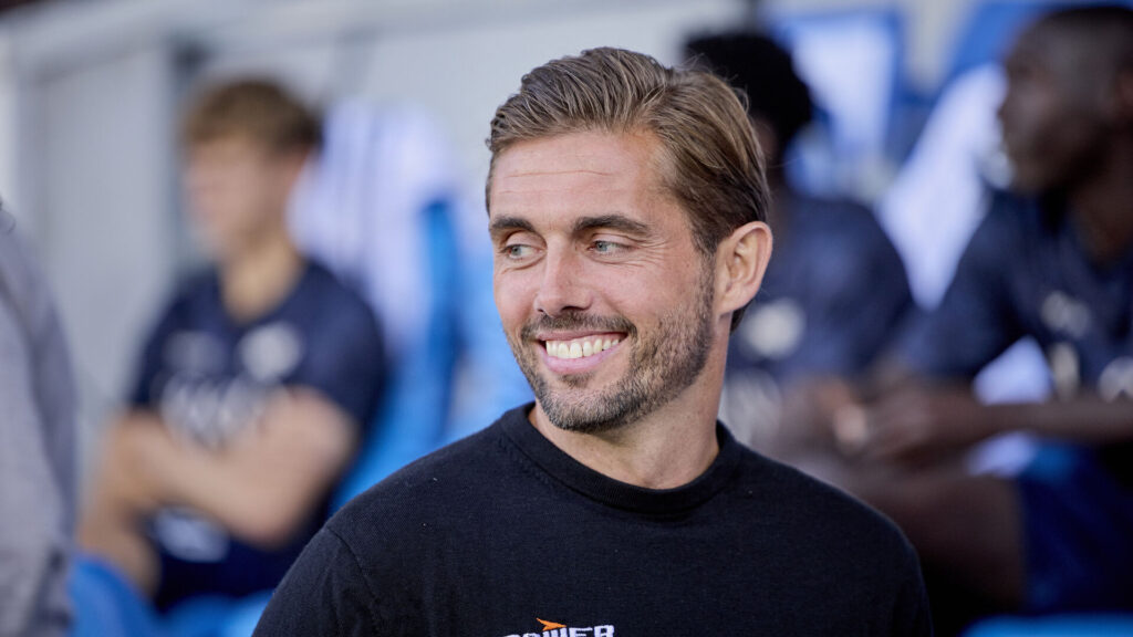 AGF's Jakob Poulsen smiler