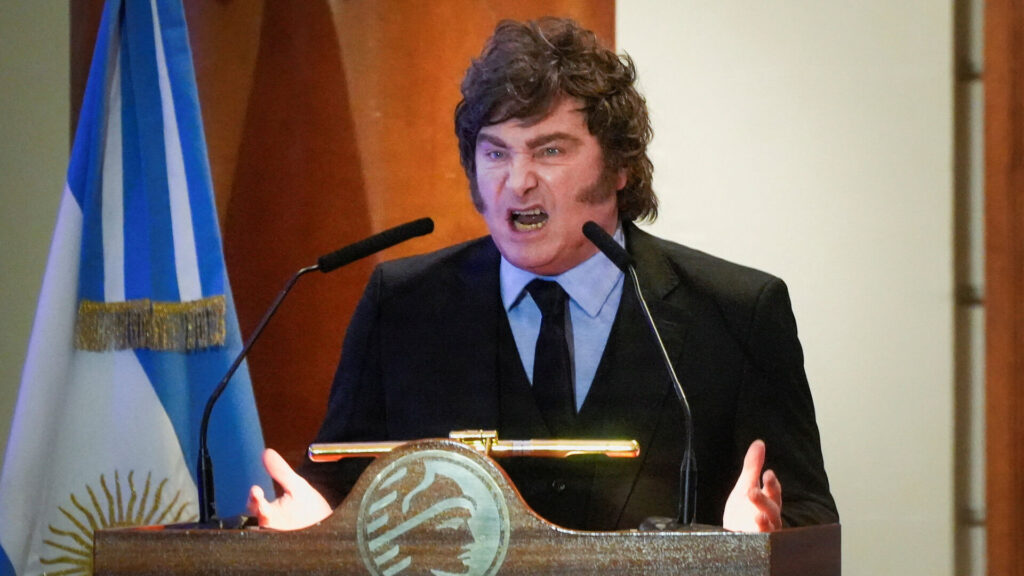 Argentinas præsident taler.