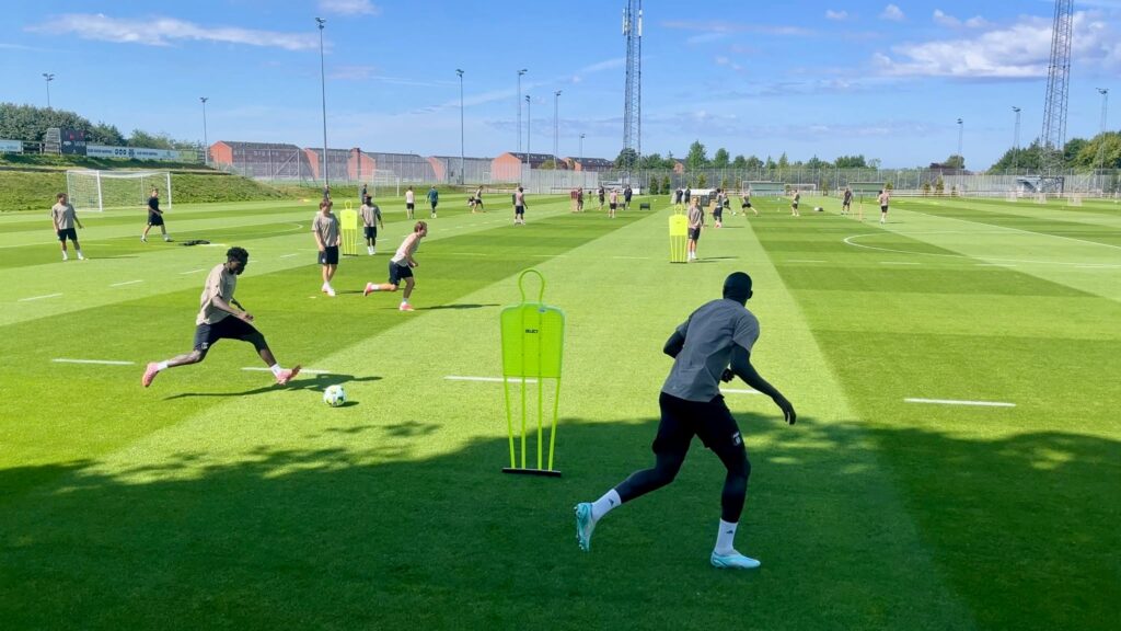 AGF'erne til træning torsdag 23. juli. Foto: Campo