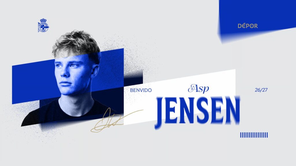 Jonathan Asp bliver præsenteret i Deportivo de la Coruna