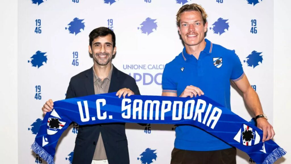 Stefan Gartenmann med et Sampdoria-tørklæde.