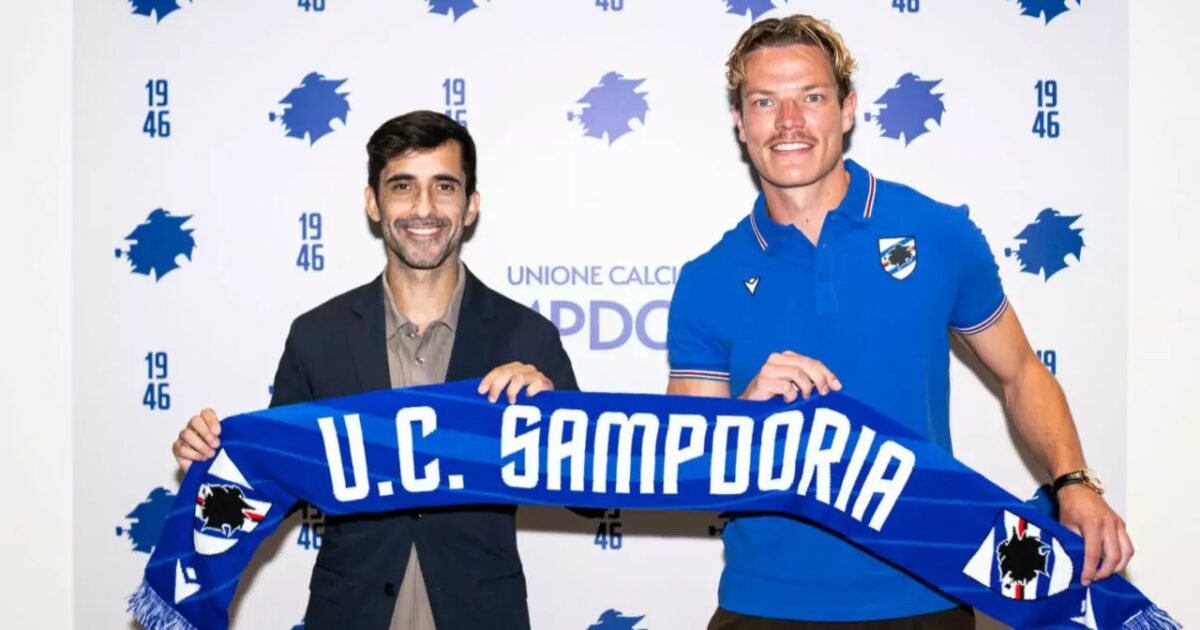 Stefan Gartenmann på plads i Italien Foto: U.C. Sampdoria
