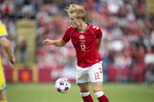 Victor Froholdt i kamp for Danmark.