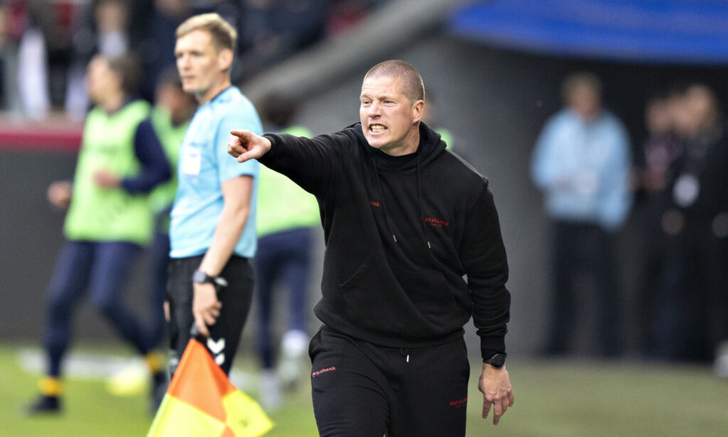 Mike Tullberg under en kamp i spidsen for FCM.