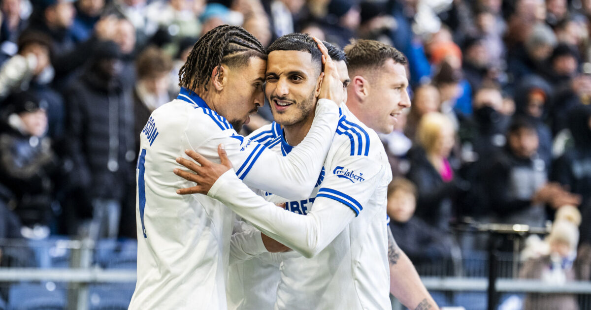 FCK bekræfter: Profiler i dialog med nye klubber FCKs Jordan Larsson og Elias Achouri under Superligakampen mellem FC København og Brøndby IF i Parken i København søndag den 23. november 2025