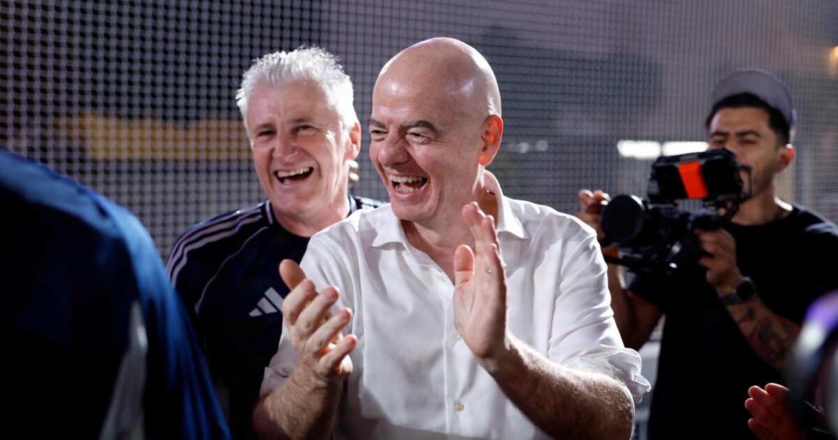 Infantino jubler: Velsignelse fra fodboldguder Foto: Photo by Kena BETANCUR 