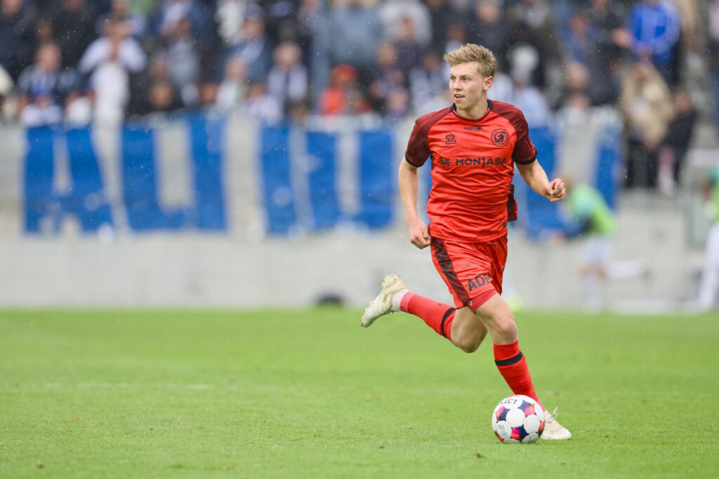 Jakob Jessen på bolden for FC Fredericia.