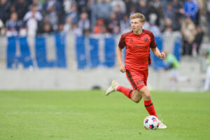 Jakob Jessen på bolden for FC Fredericia.