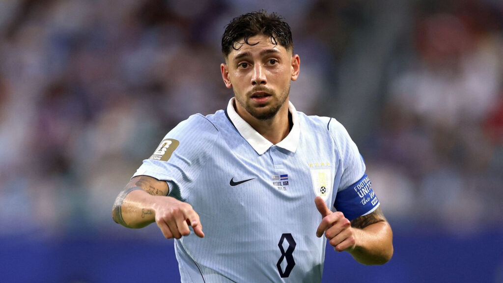 Fede Valverde i aktion for Uruguay