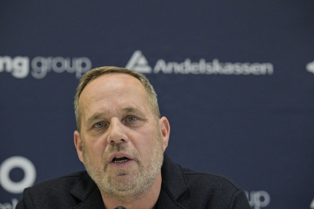 Pressemøde hvor superligakluben AGF præsenterer ders nye fodbolddirektør Carsten V. Jensen i Fredensvang i aarhus tirsdag den 7. januar 2025. Carsten V. Jensen tiltræder med det samme i AGF og indtræder på samme tid i direktionen.