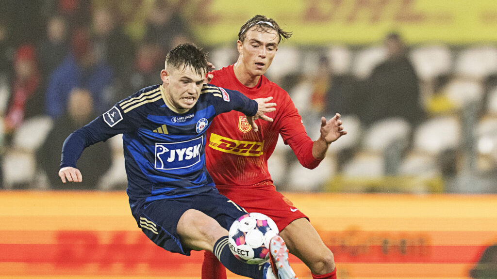 FC Nordsjællands Noah Markmann spiller mod Silkeborg IF