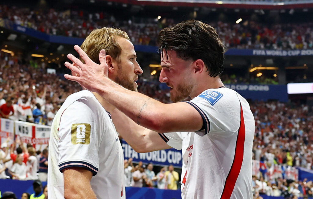 Harry Kane og Declan Rice.