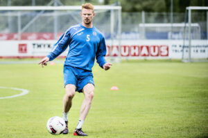 Lasse Nielsen under en træning i OB.