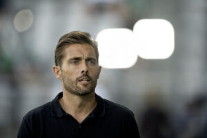 Jakob Poulsen under AGF's kamp mod Viborg FF.