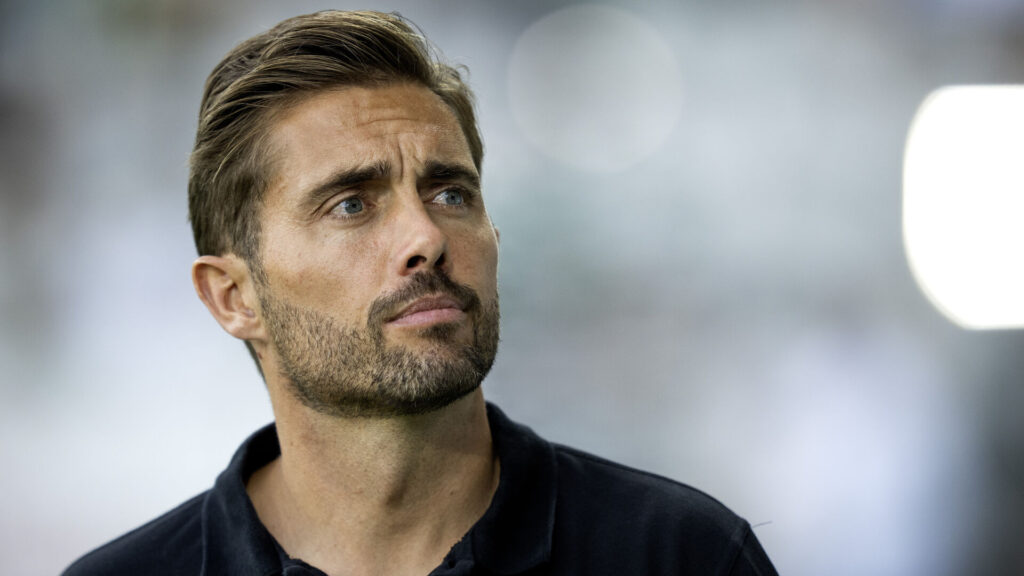 Jakob Poulsen i forbindelse med AGF's seneste opgør i Viborg