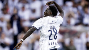 James Bogere i opgøret mod FK Sabah