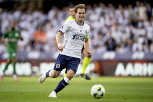 Kristian Arnstad for AGF i CL-kvalifikationens tredje runde mod Sabah FK den 5. august 2026.