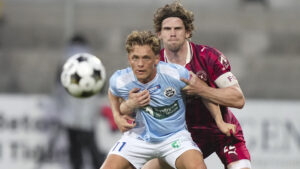 Alexander Lyng spiller for Sønderjyske mod FC Midtjylland