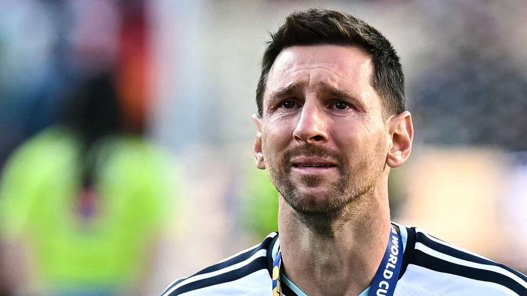 Grædefærdig Lionel Messi efter VM-finalen 2026.