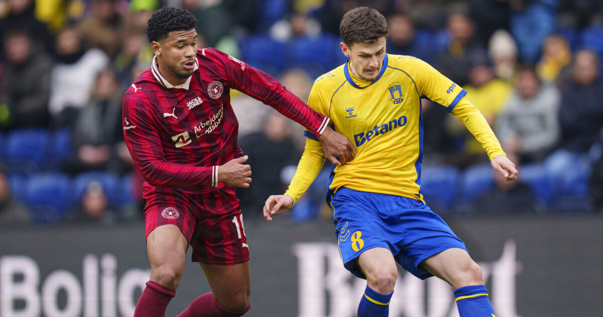 Disse profiler kan blive solgt fra Superligaen Brøndbys Benjamin Tahirovic og FC Midtjyllands Pedro Bravo under superligakampen mellem Brøndby IF og FC Midtjylland på Brøndby Stadion søndag den 12. april 2026.