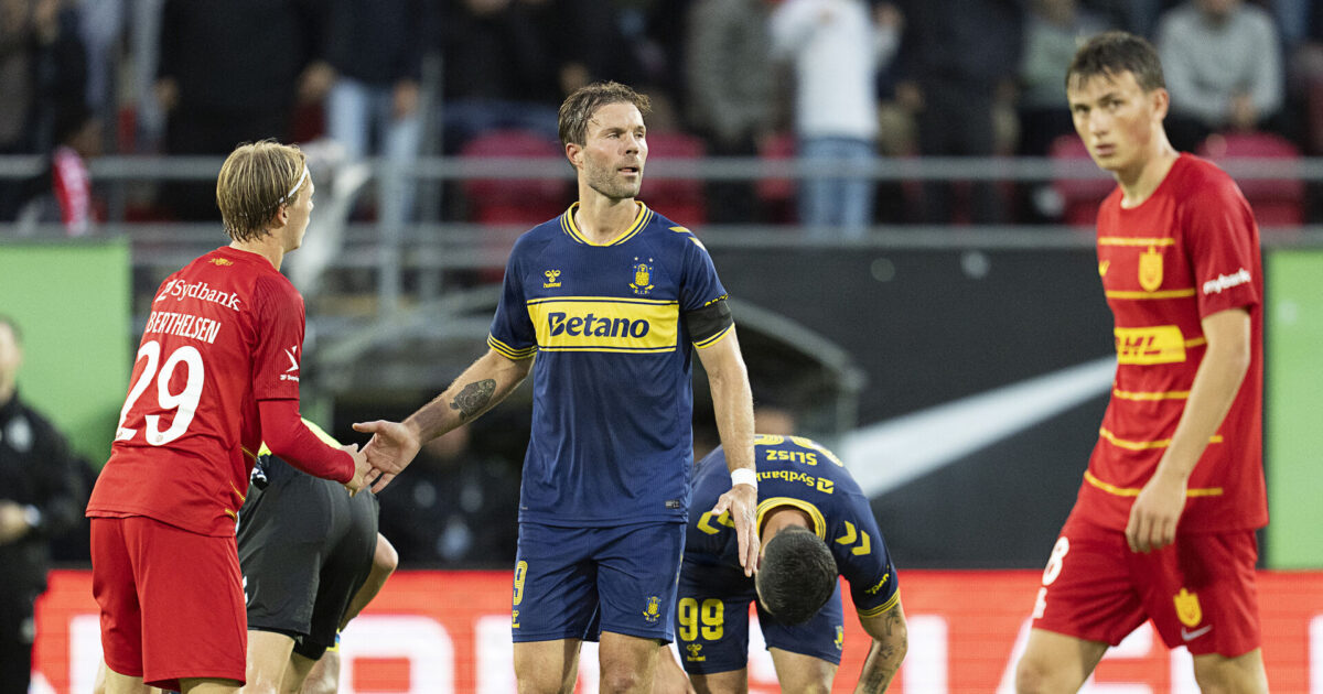 Patrick Mortensen skriver Brøndby-historie med ‘trøstemål’ Foto: Claus Bech/Ritzau Scanpix