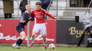 Christian Gammelgaard i aktion for Vejle mod Randers.