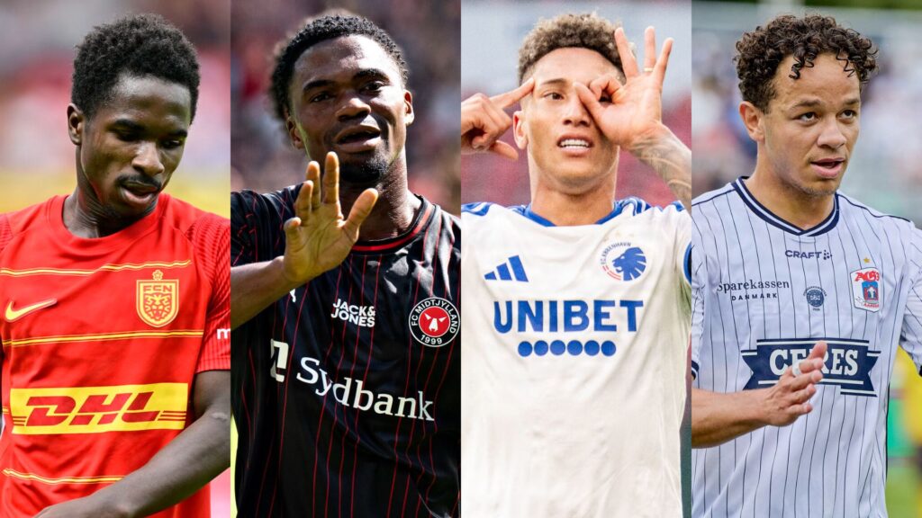 Fire repræsentanter for de danske klubber, der spiller i Europa