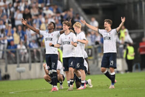 AGF-spillerne jubler