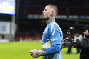 FCK-keeperen Kotarski efter kampen mellem FCK og FCNB