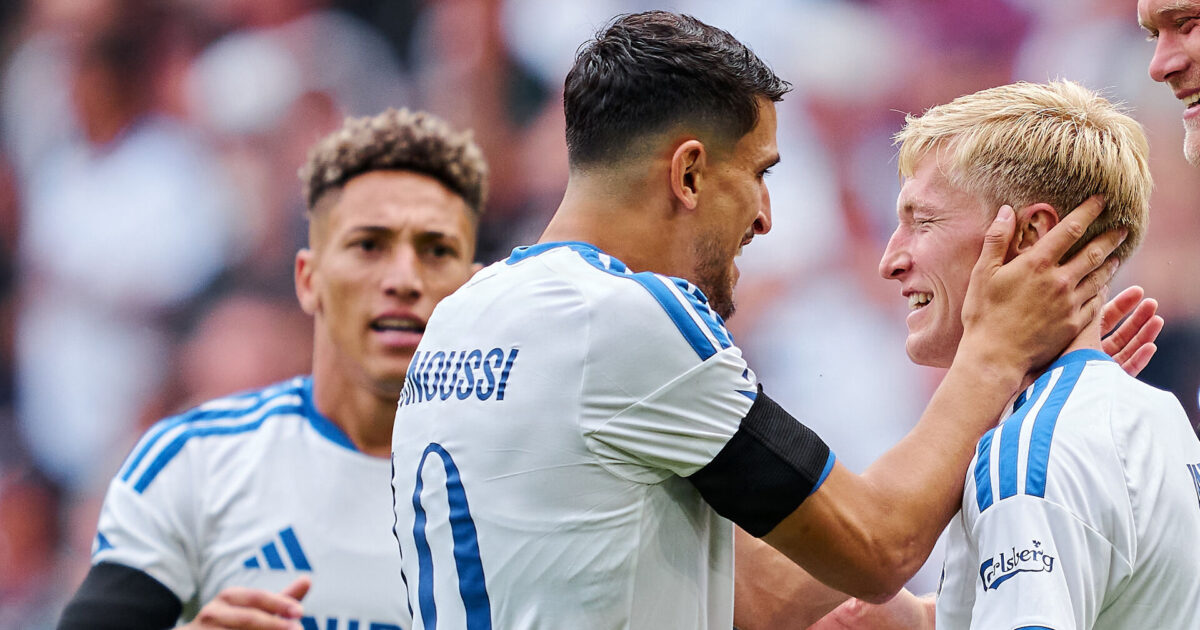 Uvant FCK-helt: Forsøger at motivere Mo Elyounoussi Foto: Thomas Traasdahl/Ritzau Scanpix