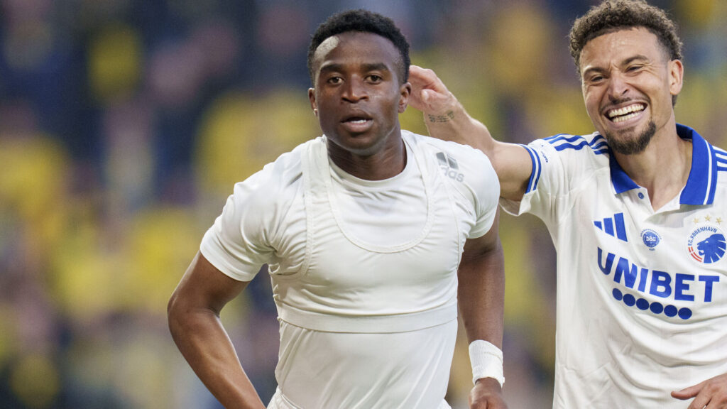 Youssoufa Moukoko efter en scoring i sidste sæson