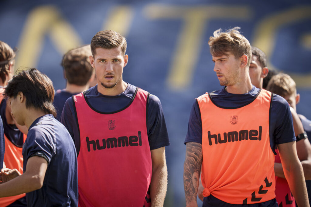 Andreas Maxsø på træningsbanen i Brøndby IF.