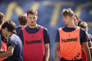 Andreas Maxsø på træningsbanen i Brøndby IF.