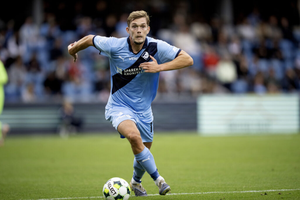 Mathias Greve i kamp for Randers FC.