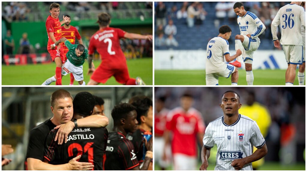 En collage af de danske hold.
