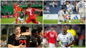 En collage af de danske hold.