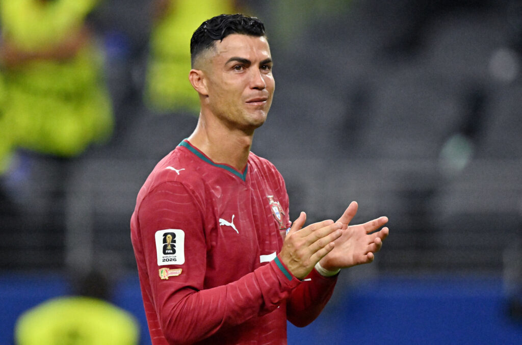 Cristiano Ronaldo med tårer i øjnene for Portugal ved VM 2026.