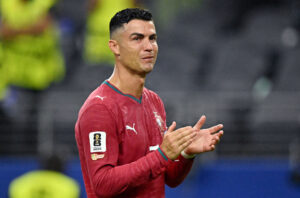 Cristiano Ronaldo med tårer i øjnene for Portugal ved VM 2026.
