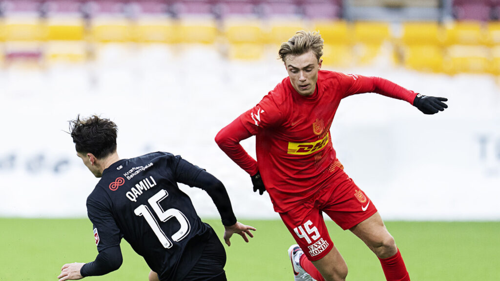 FC Nordsjællands Noah Markmann spiller mod Sønderjyske