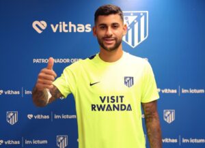 Atlético Madrid præsenterer Cristian Romero.