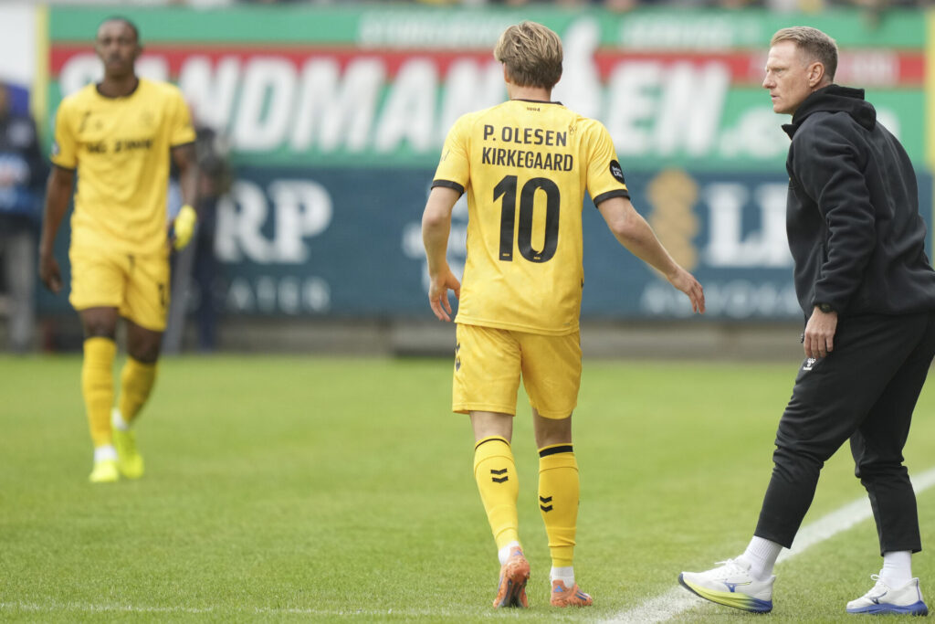 Kristian Kirkegaard under en kamp for AC Horsens.