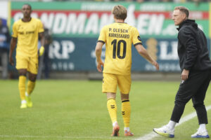 Kristian Kirkegaard under en kamp for AC Horsens.