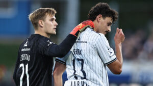 AGF's Mads Hedenstad og Janni Serra