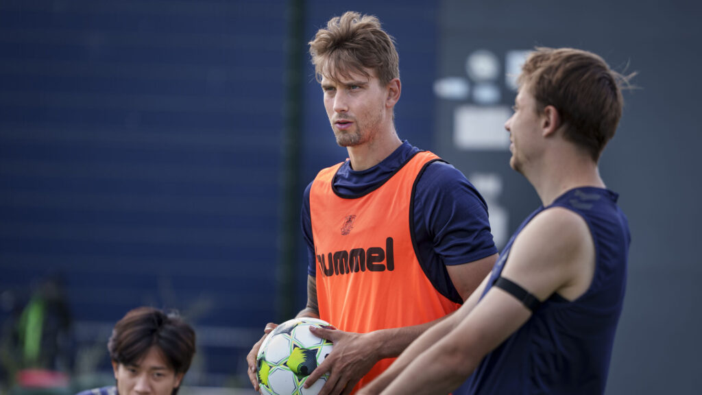 Andreas Maxsø træner med Brøndby IF